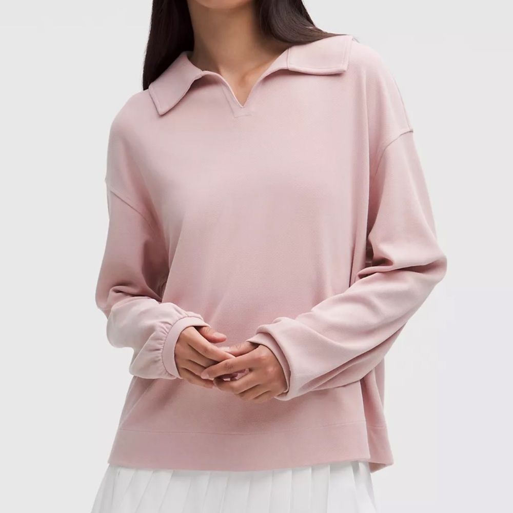 Lululemon Mink Berry Sweatshirt Women Size L Softstreme Pique Oversize New